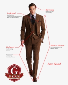 G Plan Image - 3 Piece Suit For Men Brown, HD Png Download, Free Download