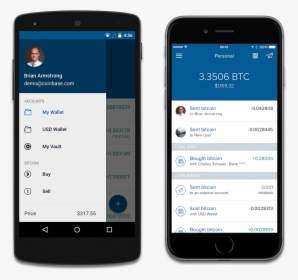 Access-account - Coinbase App Android E Ios, HD Png Download, Free Download