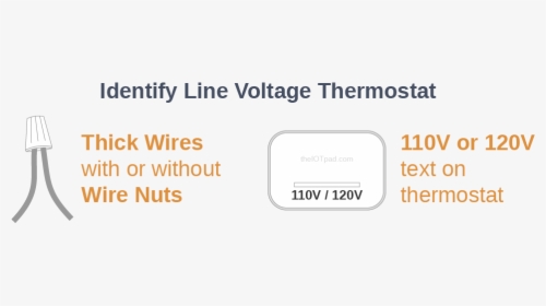 Identify Line Voltage Thermostat - Orange, HD Png Download, Free Download
