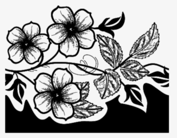 Transparent Flowers Clipart Black And White - Black Floral Png, Png Download, Free Download