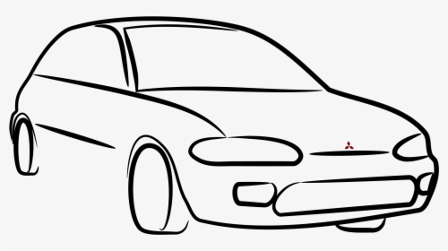 Free Download Line Art Clipart Car Clip Art - Desenho De Carro Png, Transparent Png, Free Download