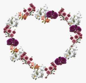 Flower Frame Png Download Image - Heart Flower Frame Png, Transparent Png, Free Download