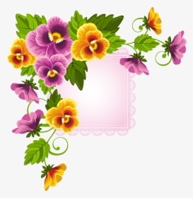 Flower Floral Design Stock Photography - Border Background Design Flowers, HD Png Download, Free Download