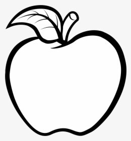 Black And White - White Apple Clip Art, HD Png Download, Free Download