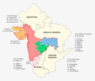 Bombay 1956-1960 - Neighbouring States Of Gujarat, HD Png Download, Free Download