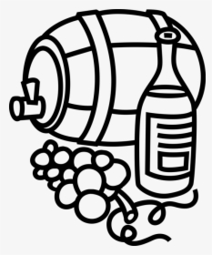 Vector Illustration Of Wine Barrel Cast With Fruit - Clipart Weinfass, HD Png Download, Free Download