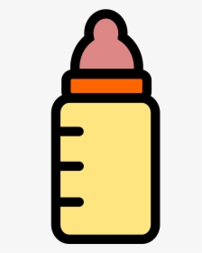 Transparent Baby Vector Png - Baby Bottle Drawing Easy, Png Download, Free Download