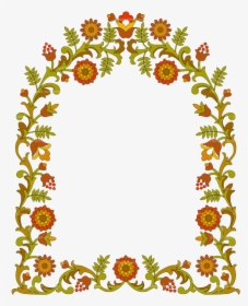 Flower Frame Clipart - Clip Art Frame With Flower, HD Png Download, Free Download