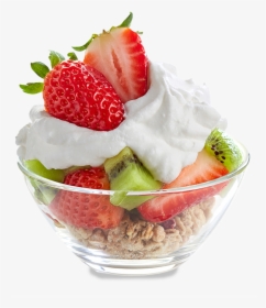 Glas Fruit Whip Strawberry Kiwi - Frozen Yogurt Transparent Background, HD Png Download, Free Download