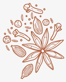 Indian Spices Line Art, HD Png Download, Free Download