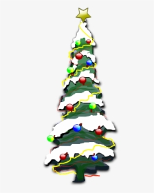 Christmas Tree Clipart With Snow, HD Png Download, Free Download