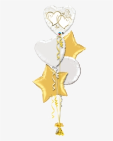 Entwined Hearts Gold Christmas Balloon - Illustration, HD Png Download, Free Download