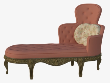 Chaise, Lounge, Pillow, Seat, Couch, Chair, Wooden - Chaise Longue, HD Png Download, Free Download