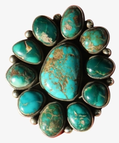 Antique Indian Jewelry Turquoise Vintage Pin Pendant - Jade, HD Png Download, Free Download