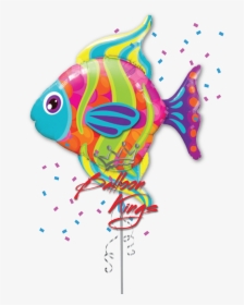 Balloon Drawing Png -sea Animals Qualatex Balloon - Colourful Picture Of Fish, Transparent Png, Free Download
