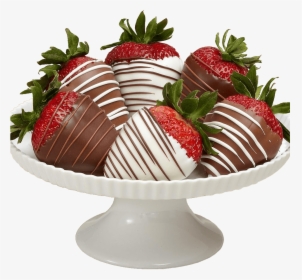 Gourmet Dipped Swizzled - Milk Chocolate Covered Strawberries With White Drizzle, HD Png Download, Free Download