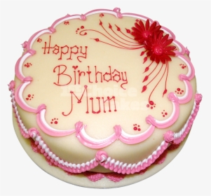 Happy Birthday Mom-cake Png - Happy Birthday Mum Cake, Transparent Png, Free Download