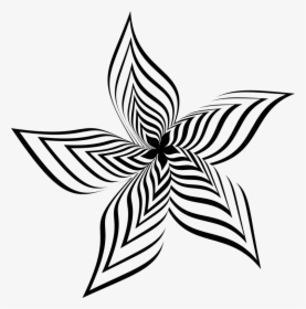 Abstract Flower - Abstract Flower Art Black And White, HD Png Download, Free Download