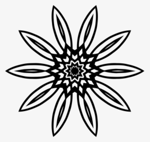 Transparent Flower Line Png - Flower Drawing Abstract Transparent, Png Download, Free Download