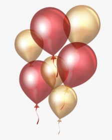 Gold Balloons Png - Red Gold Balloon Png, Transparent Png, Free Download