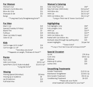 Cutting Crew Salon Prices, HD Png Download, Free Download