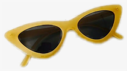 #glasses #bumblebee #yellow #bright #black #sunglasses - Yellow Sunglasses Aesthetic Png, Transparent Png, Free Download