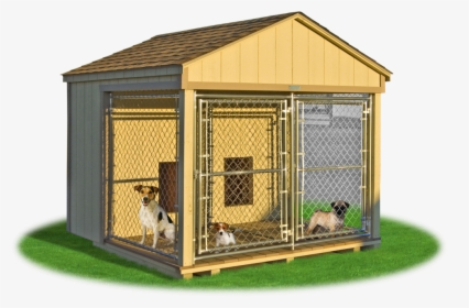 Medium Double Animal Kennel Outside - Kennel, HD Png Download, Free Download