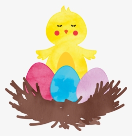 Nest Clipart Easter - Chick In Nest Clip Art, HD Png Download, Free Download