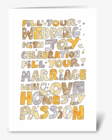 Fill Your Wedding With Joy Greeting Card - Poster, HD Png Download, Free Download