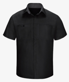 Men"s Short Sleeve Performance Plus Shop Shirt With - Black Shop Shirt, HD Png Download, Free Download