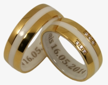 2 Couple Rings Ceramic And Stainless Steel - Keramik Trauringe, HD Png Download, Free Download