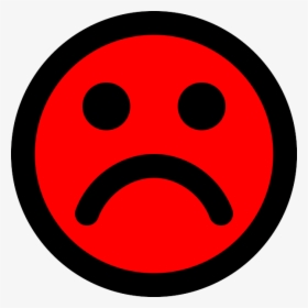 Red Sad Smiley Face Clipart , Png Download - Sad Smiley Red, Transparent Png, Free Download