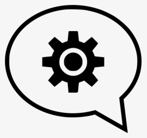 Gear Setup Chat Bubble Talk Conversation Options - Page Setup Icon Png, Transparent Png, Free Download