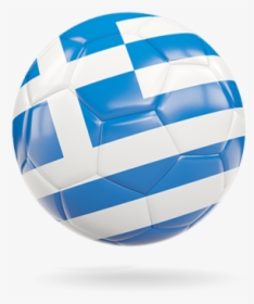 Glossy Soccer Ball - Greece Flag In Sphere Png, Transparent Png, Free Download