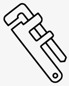 Plumber Wrench Pipes Water Supply Fitting Piping - Line Art, HD Png Download, Free Download