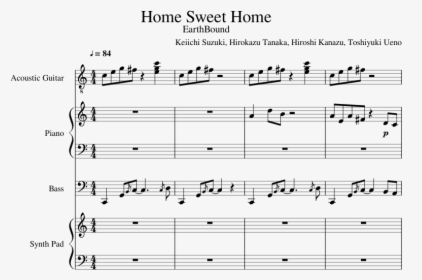 Home Sweet Home Earthbound Theme Guitar Tab, HD Png Download, Free Download
