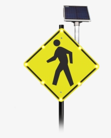 24/7 Blinkersign® Flashing Led Pedestrian Crosswalk - Flashing Pedestrian Crossing Signs, HD Png Download, Free Download
