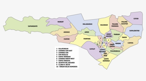 Mapa Ng Angeles City Pampanga, HD Png Download, Free Download