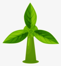 Green Wind Turbine - Green Wind Turbine Clipart, HD Png Download, Free Download