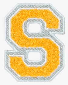 Varsity Letter Yellow Patches - Varsity Letter S Patch, HD Png Download, Free Download