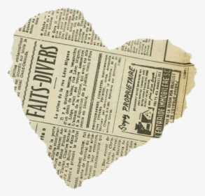 #corazon #heart #periodico #roto - White Moodboard Pngs, Transparent Png, Free Download