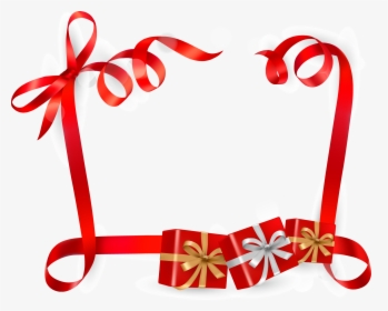 Ribbon Vector Border - Ribbons And Gifts Png, Transparent Png, Free Download