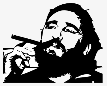 Fidel Castro Mit Zigarre - Fidel Castro Sticker, HD Png Download, Free Download