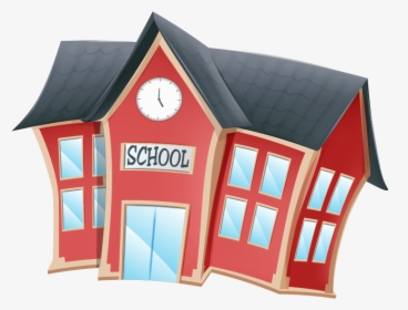 Cartoon School House - Small Red Schoolhouse Art, HD Png Download, Free Download