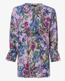 Olsen Pin-tuck Floral Print Blouse - Blouse, HD Png Download, Free Download