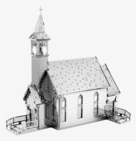 Picture Of The Old Country Church - Metal Earth Old Church, HD Png Download, Free Download