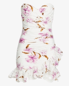 Floral Print Dress In Colour Blanc De Blanc - Cocktail Dress, HD Png Download, Free Download