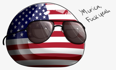 Murica Fuck Yeah Countryballs , Png Download - Merica Ball, Transparent Png, Free Download
