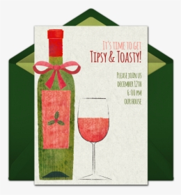 Christmas Wine Party Invitations, HD Png Download, Free Download