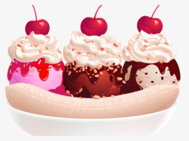 Banana Split Clipart All American - Ice Cream Sundae With Bananas, HD Png Download, Free Download